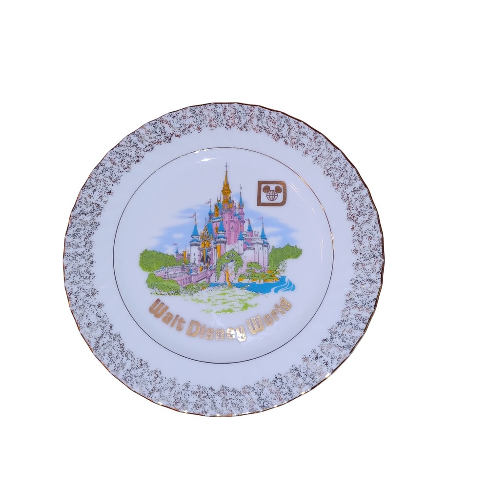 Disney Souvenir Ceramic 7.5" White Vintage Cinderella Castle